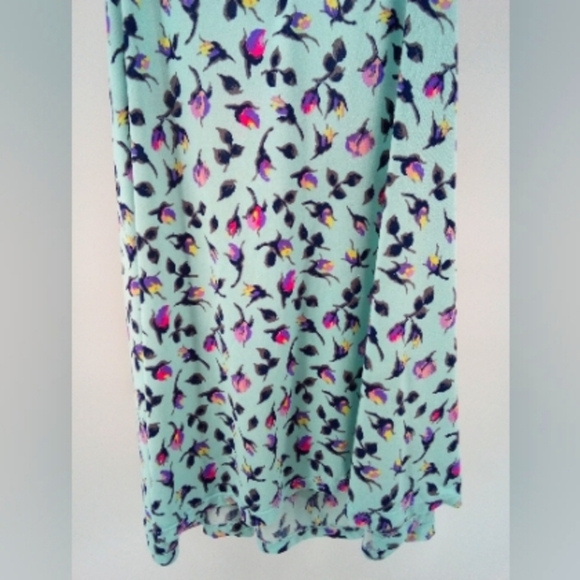 Betsey Johnson Mint Green Floral Pajama Top 2016 Collection Spandex Blend M - Picture 7 of 11